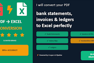 convert complex pdfs, bank statements, and handwritten bills to excel