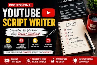 write engaging and professional youtube video scripts
