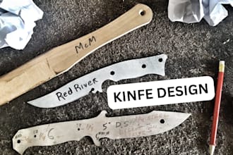 design a custom knife tailored to your needs, 3d model laser engraving