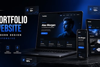 create modern responsive portfolio website