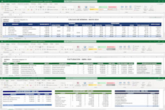 haré plantillas de excel personalizadas para tu negocio o finanzas