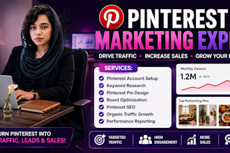 manage, grow and boost marketing as pinterest queen