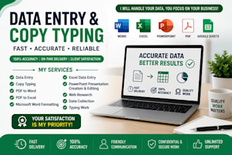ata entry, copy typing, PDF to word and excel work