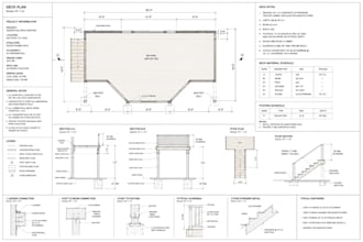 draw deck, shed, patio, porch, sunroom, garage, house addition permit drawing