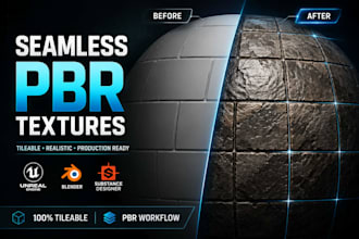 create seamless pbr textures and tileable materials for your 3d models