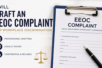 draft an eeoc complaint for workplace discrimination