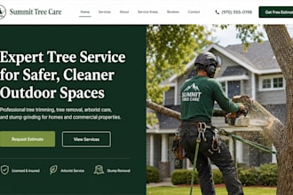 design wix tree service website arborist stump removal website lawn care website