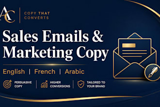 write persuasive sales emails and marketing content in english french and