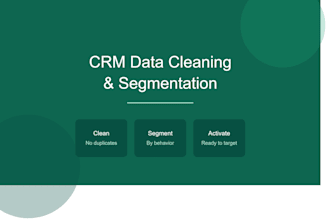 clean and segment your CRM customer database