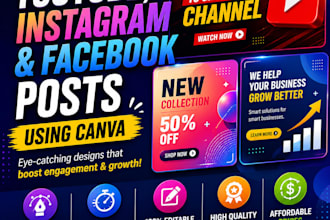 design eye catching social media posts for insta from canva