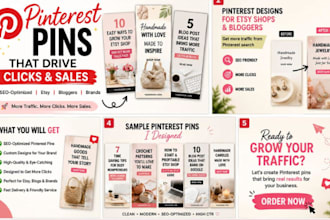 design pinterest pins for etsy sellers, bloggers, and handmade brands shopify