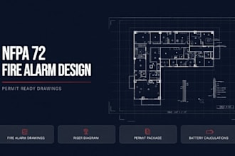 design nfpa 72 fire alarm permit drawings with riser diagram