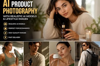 create ai product photography with realistic ai model lifestyle images