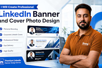 create professional linkedin banner and cover photo design