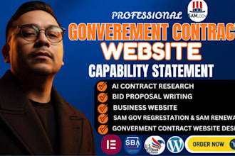 design a government contract website for sam gov contract bids