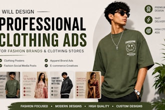 design professional fashion and clothing social media posts
