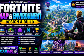 design fortnite map, uefn island, environment, lobby, battle royale creative map