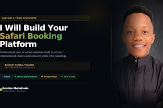 build a tour and safari booking website with react