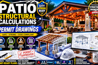 provide patio structural calculations and permit drawings