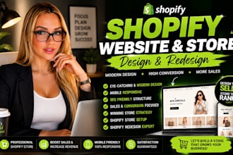design or redesign shopify website shopify store and dropshipping store