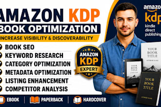 optimize amazon kdp book metadata book listing seo keywords category ranking