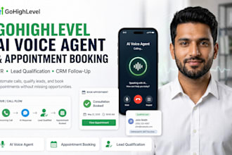 setup gohighlevel ai voice agent appointment booking crm lead qualification