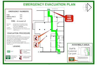 create professional fire safety plan, evacuation plan, and fire risk assessment
