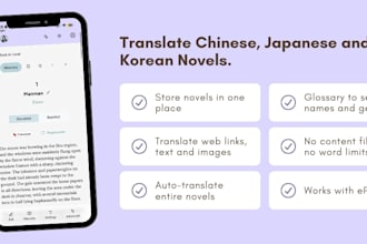 manually translate your web novel to chinese, malaya, and korean