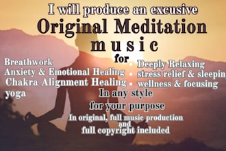 create healing relaxation peaceful, ambient meditation music with binaural beats