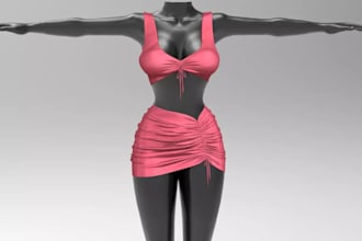 design and rig custom 3d clothing for second life