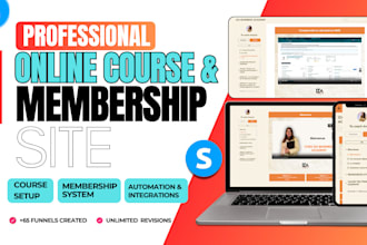 create membership website or online course on systeme io
