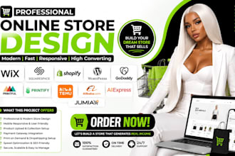 build automated wix pod dropdhinping website squarespace redesign printful temu