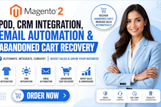 magneto 2 pod crm integration email automation abandoned cart recovery