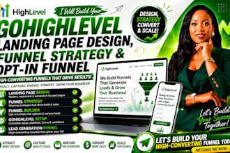 do gohighlevel,landind page design,funnel strategy,and landing page builder