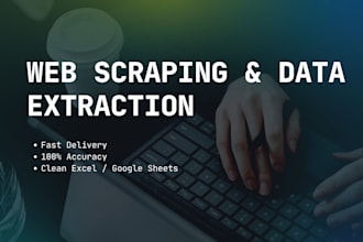 do web scraping, data entry and lead generation in excel or google sheets