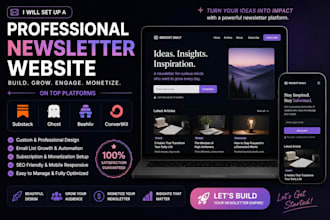 setup beehiiv convertkit substack ghost newsletter website