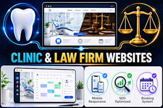 design dental clinic and law firm website with wordpress