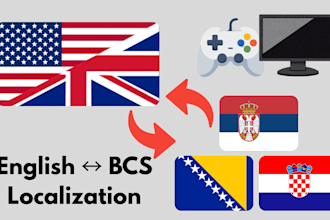 localize video games into serbian, croatian and bosnian