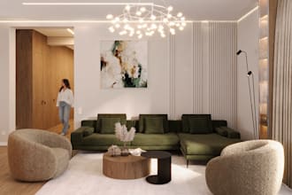 create detailed 3d interior visualization for your room