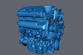 do reverse engineering from image, 3d scan, mesh stl, obj to cad and stl, step
