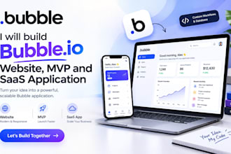 build bubble io website, mvp and saas application
