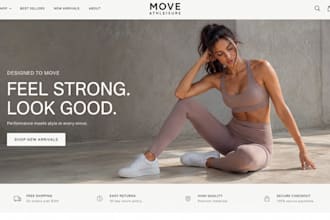 design squarespace athleisure website fitness clothing website yoga apparel site