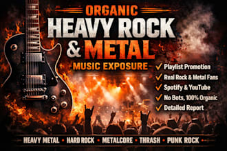 do heavy rock metal music promotion, metal playlist music promotion