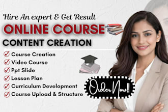 create online course content curriculum workbook slides elearning and lesson