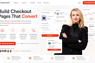 design samcart checkout page upsell funnel order bump setup
