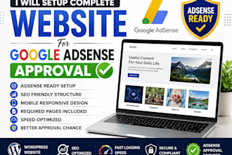 create a google adsense approved blog website adsense fix with SEO setup