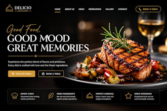 design wix restaurant website eatery website  booking website