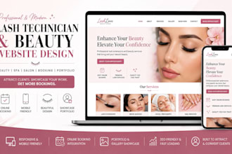 build wix lash technician website spa salon beauty booking website portfolio