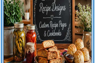 design beautiful recipe cards and cookbook pages