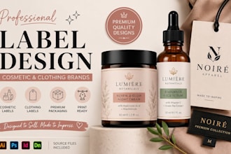 design cosmetic packaging, beauty packaging, skincare labels and cosmetic boxes